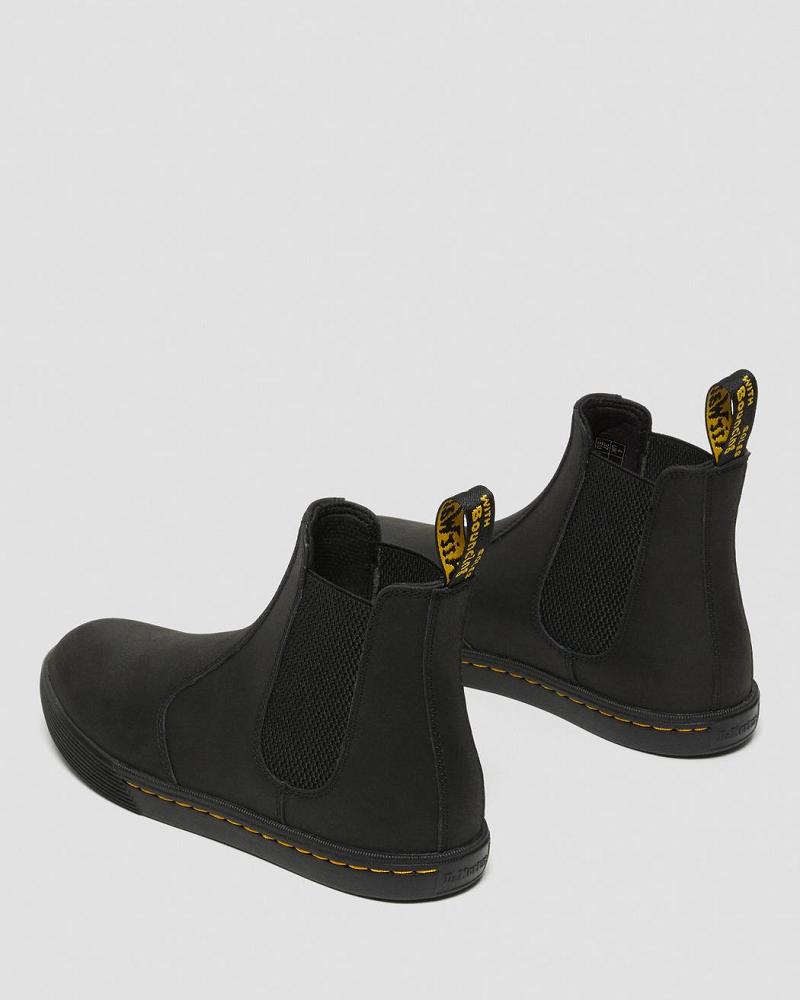 Black Women's Dr Martens Makela Leather Casual Chelsea Boots | CA 126JPQ